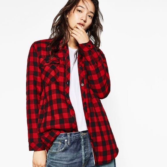 Zara Tops - HOST PICK Zara Buffalo Plaid Distressed Shirt Zara Tops - HOST PICK Zara Buffalo Plaid Distressed Shirt